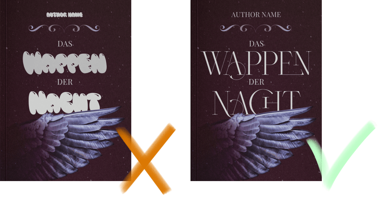 Beispiel: Unleserlicher Buchtitel